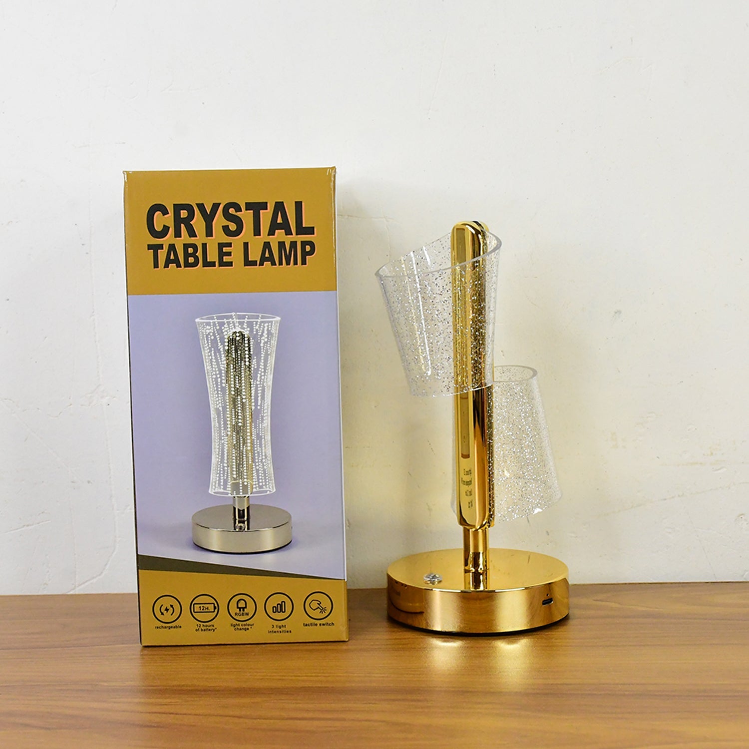 Modern Luxury Crystal LED Double Shade Table Lamp (1 Pc) Modern Luxury Crystal LED Double Shade Table Lamp (1 Pc)